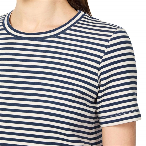 S Max Mara Nancy T-shirt, Ecru Pinstripes